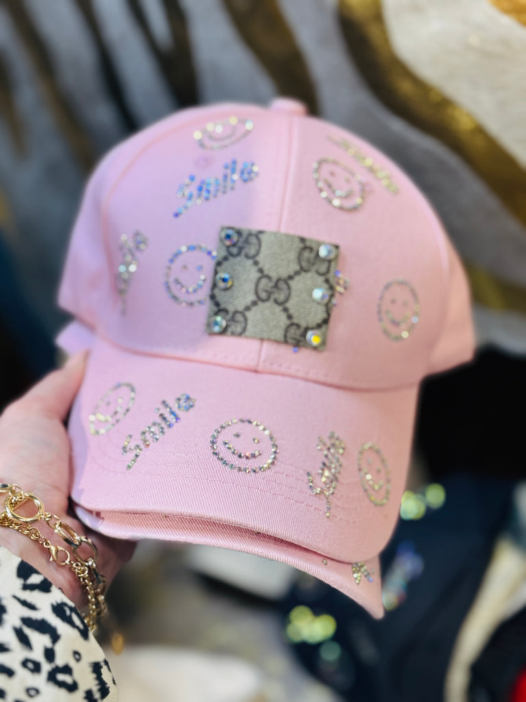 Happy Lux & Crystal Hat - pink