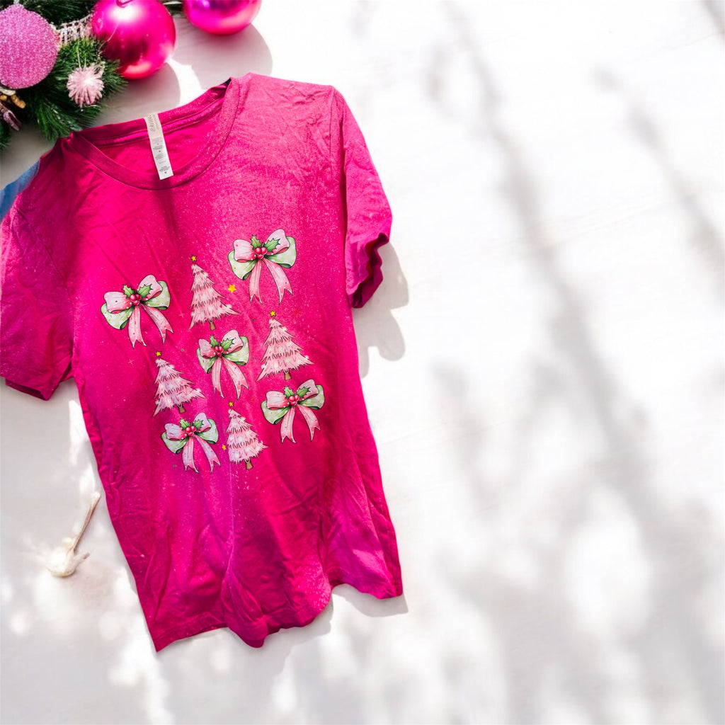 Tic-Tac-Bow Tied Blushing Mistletoe Graphic Tee