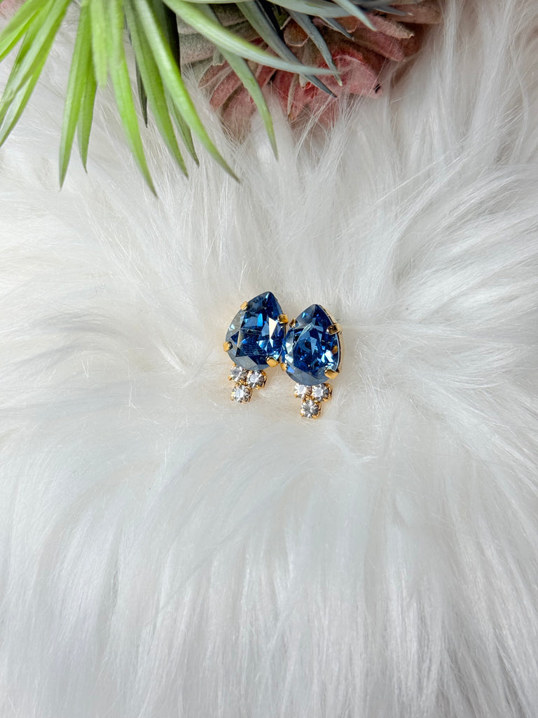 Vienna Swarovski Studs in Ice Blue Champagne