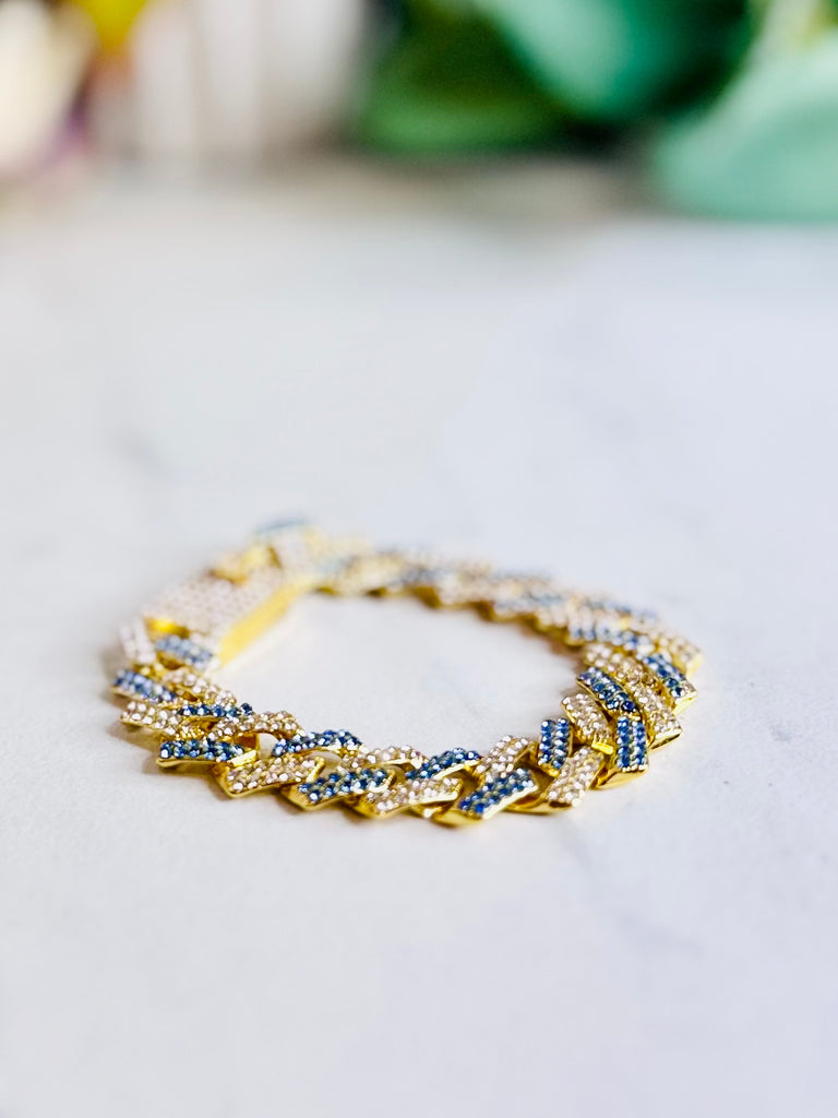 Golden Teal Champagne Bracelet