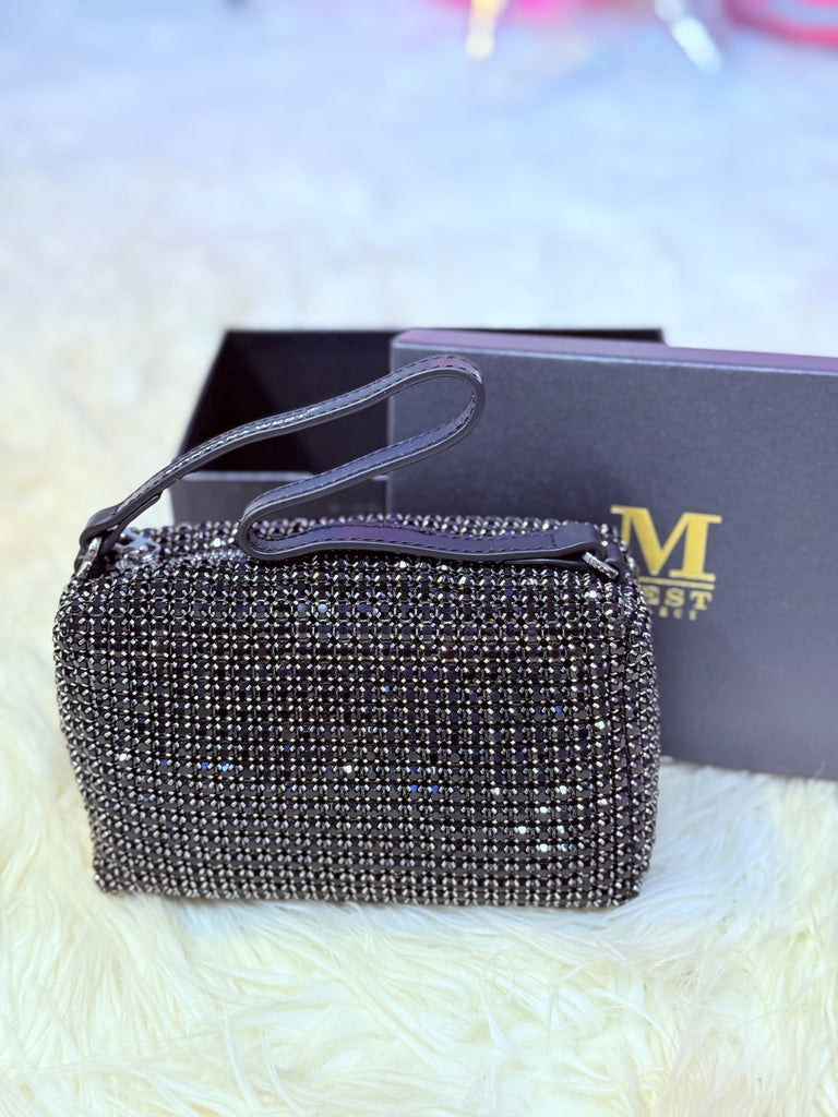 Montana West Crystal Covered Handbag Purse - Smutt