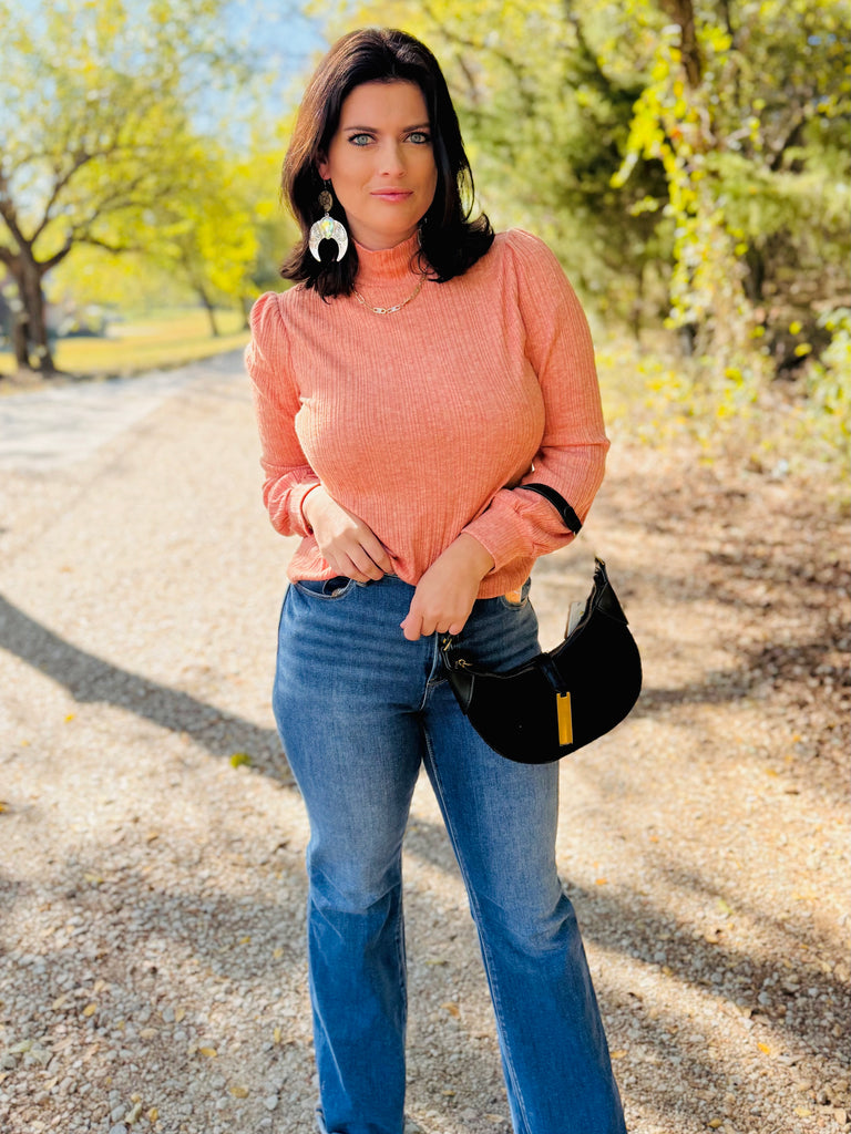 Never Settle For Less Top - Tangerine