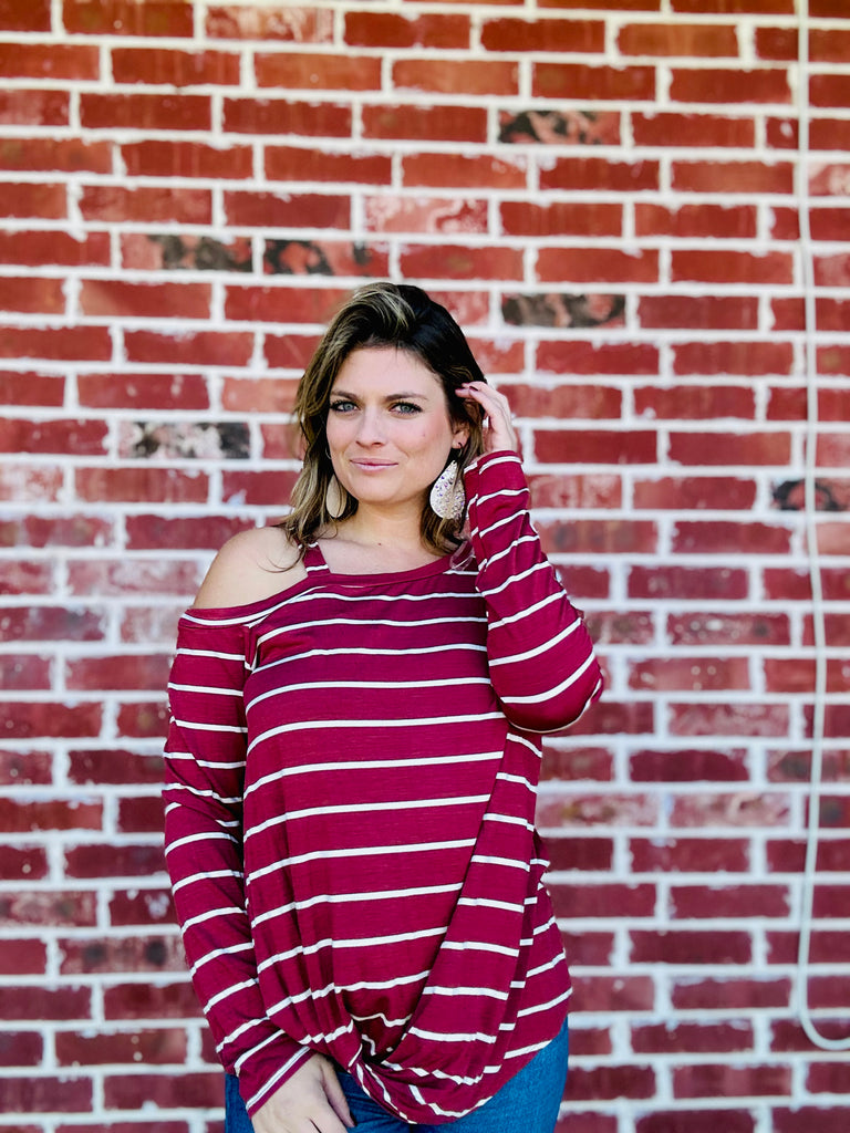 Feel Good Moment One Shoulder Top - Marsala