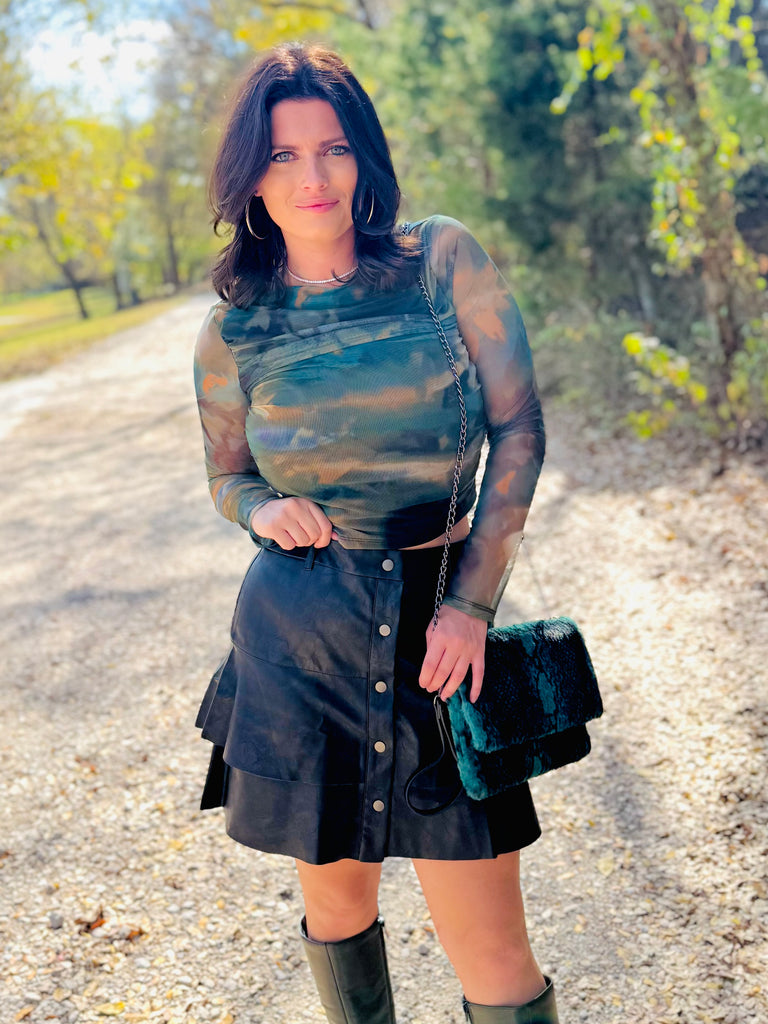 Starstruck Sabrina Mesh Top - Jade