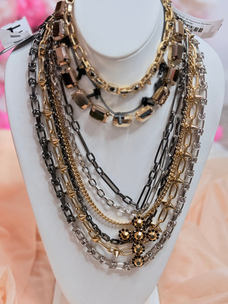 Dierore Layered Metals Necklace