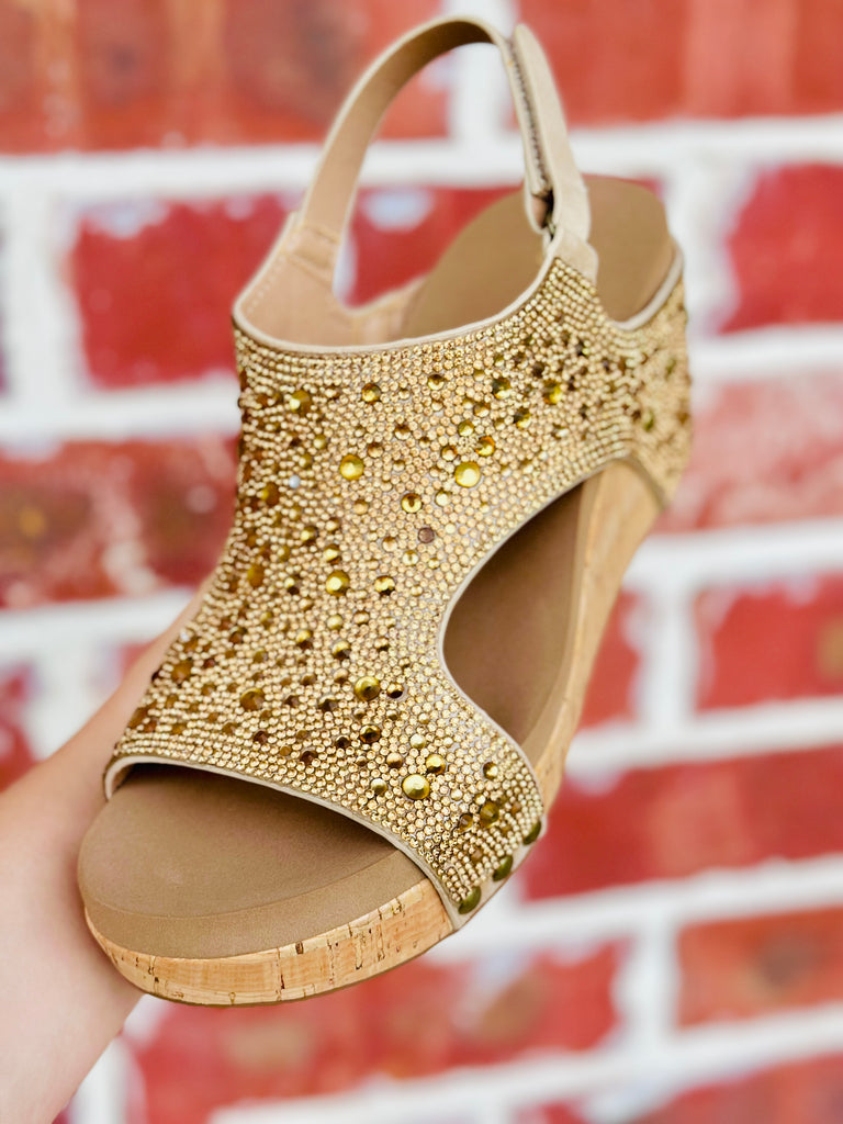 The Ashley Gold Rhinestone Wedge