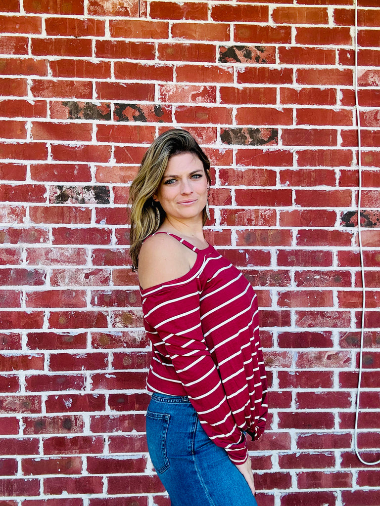 Feel Good Moment One Shoulder Top - Marsala