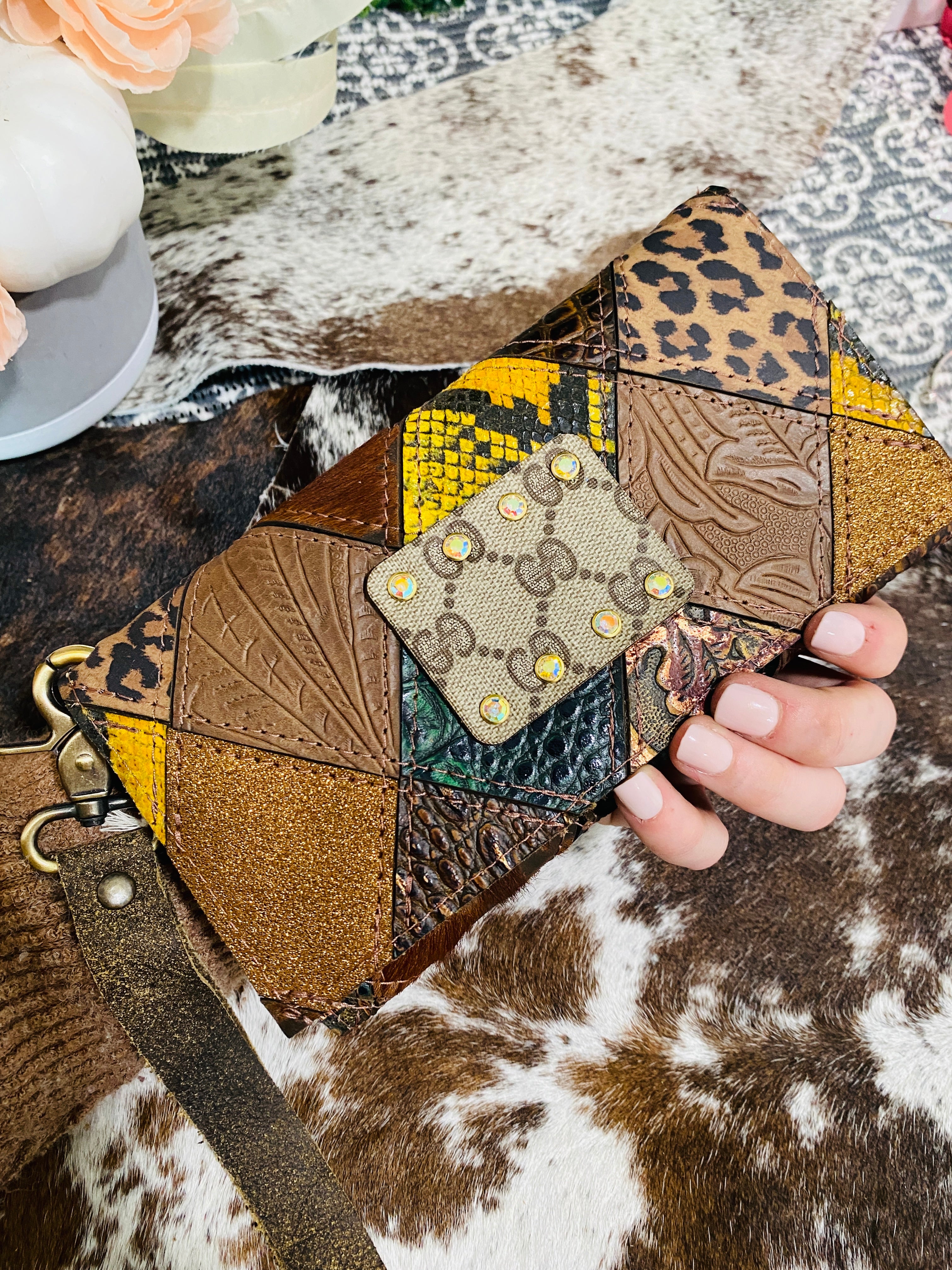 Brown Fall Mix Patchwork Wallet/Clutch – The Sister's Boutique