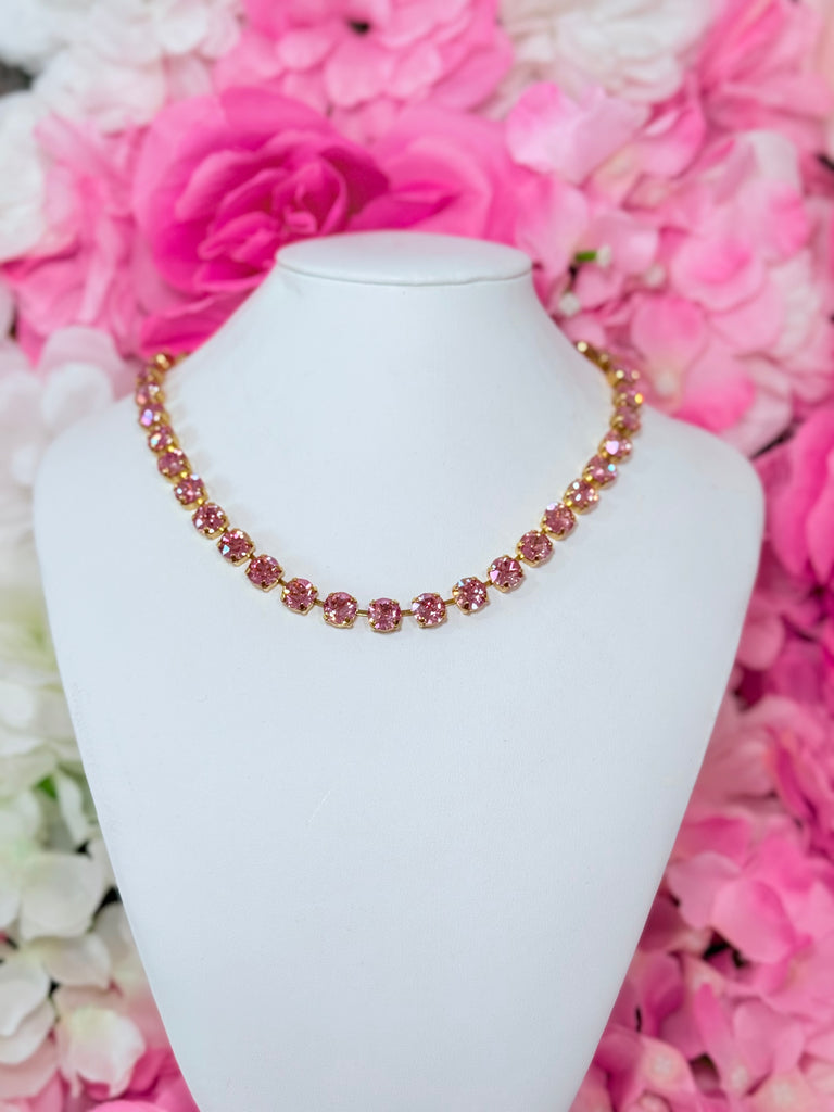 Oakland Swarovski Necklace - Light Rose Glimmer