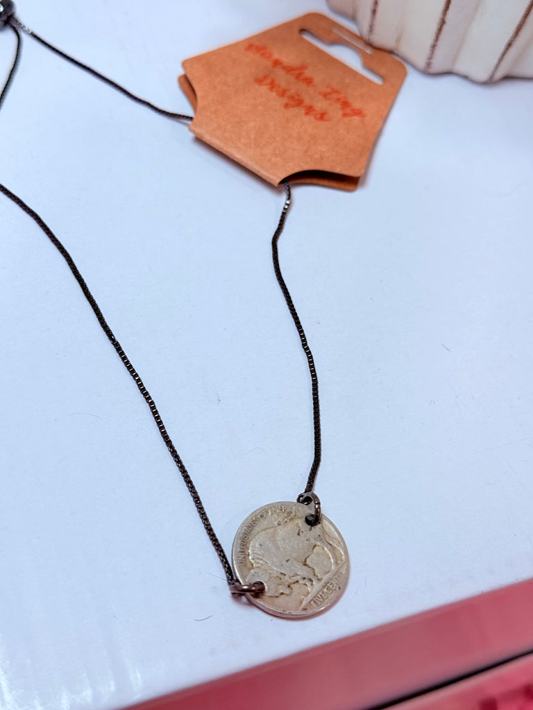 Vintage Coin Smutt Cinch Necklace