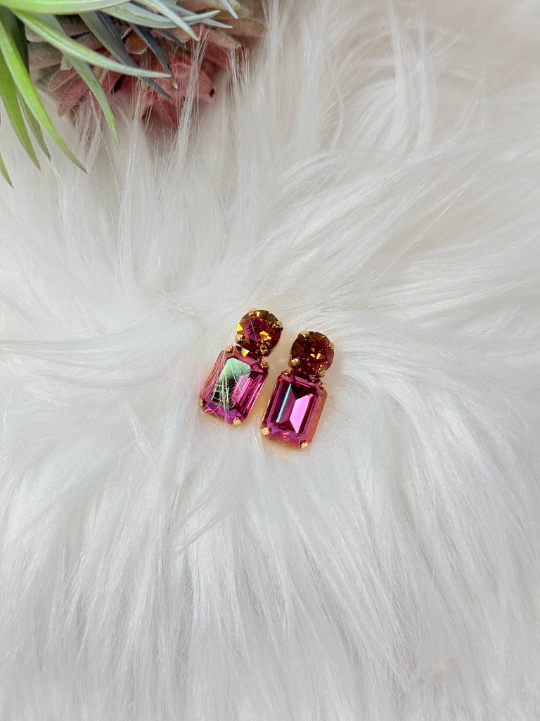 Jolene Swarovski Studs in Rose Peach