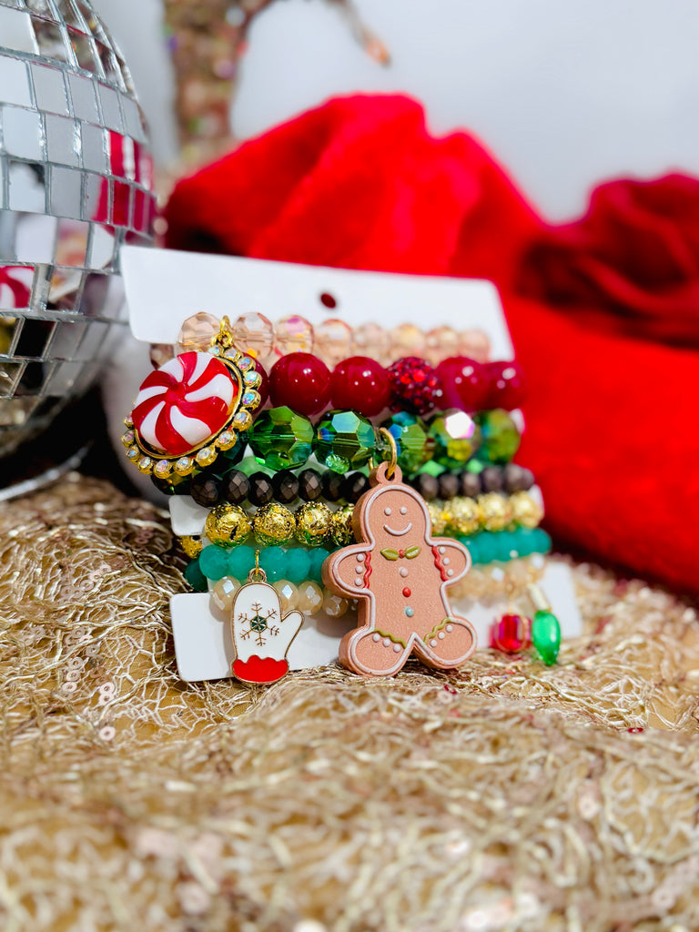 Oh Snap! Gingerbread Charm Bracelet Stack