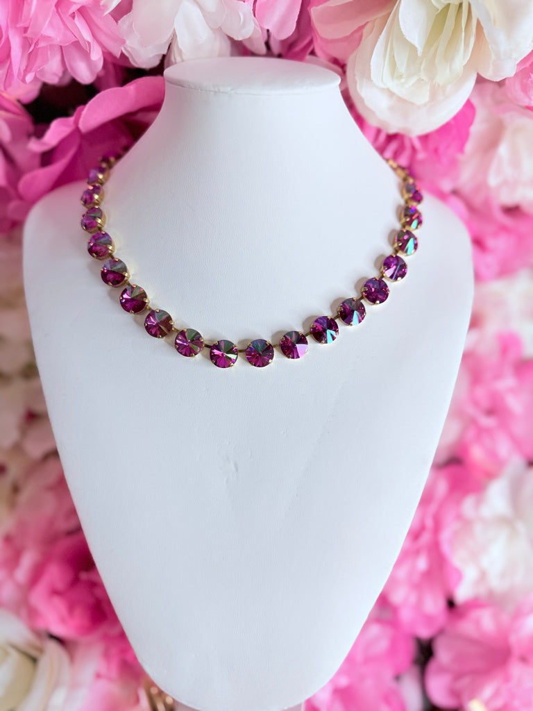 Sofia Swarovski Necklace in Dark Rose Glimmer