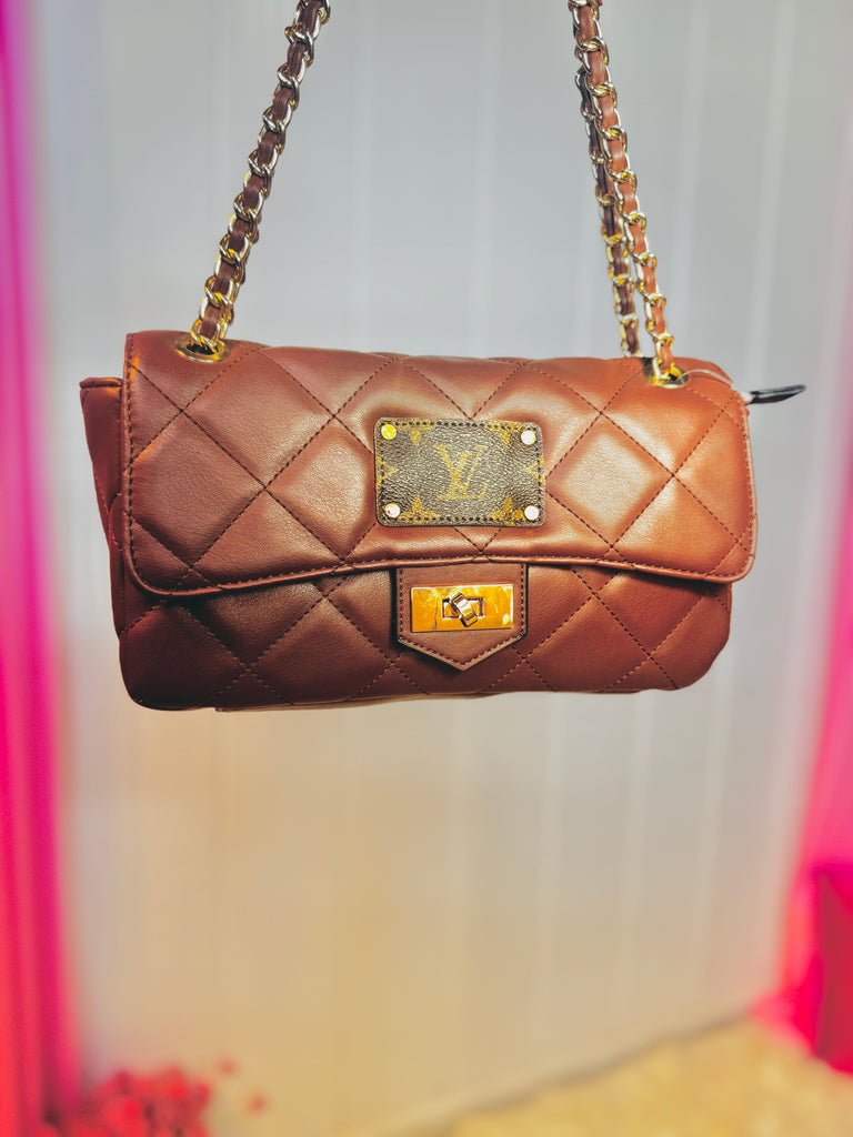 Vintage Brown Cushion Leather Lux Handbag