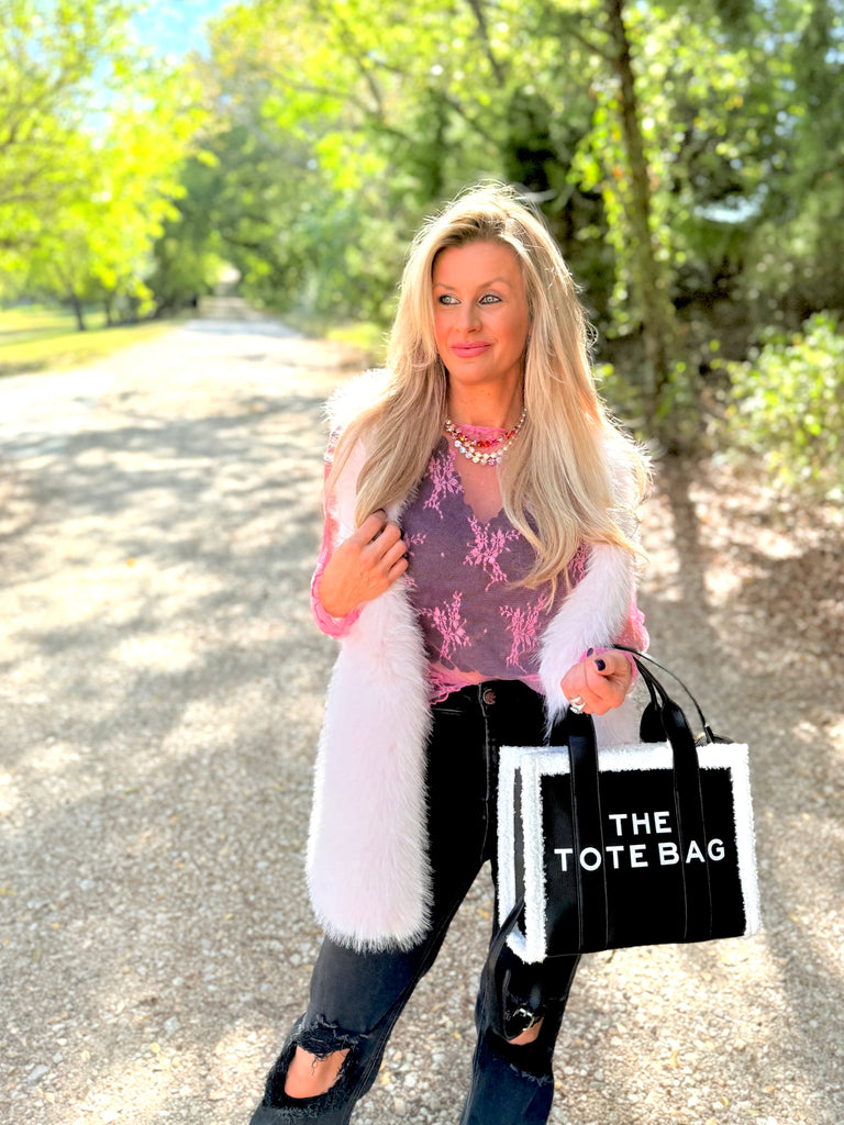 Cozy in Pink Faux Fur Vest