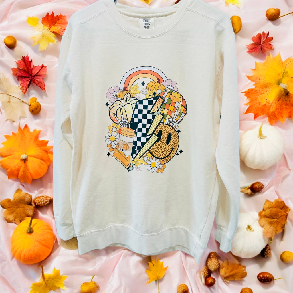 Groovy This Fall Graphic Pullover