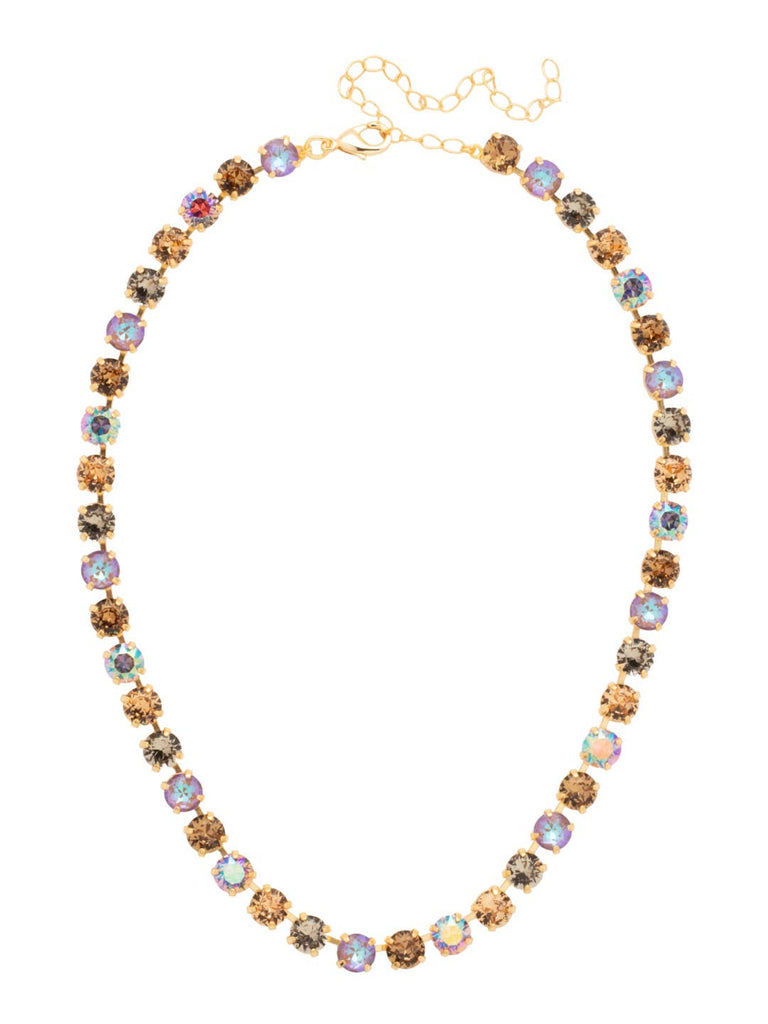 Matilda Tennis Necklace Long - NFJ4BGHNB: Brown