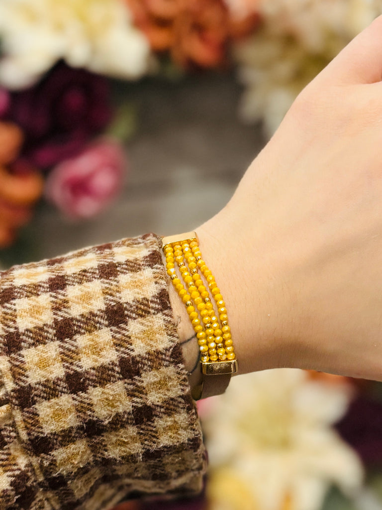 Falling Mustard & Bling Bracelet Single