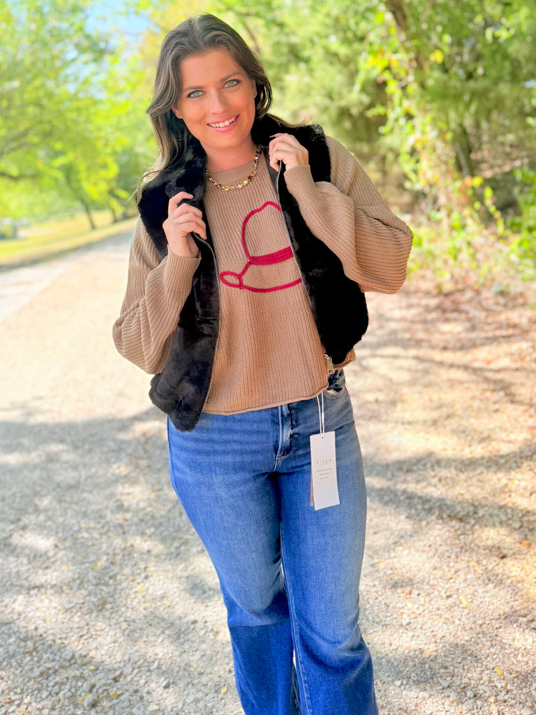 The Cozy Luxe Vest - Black