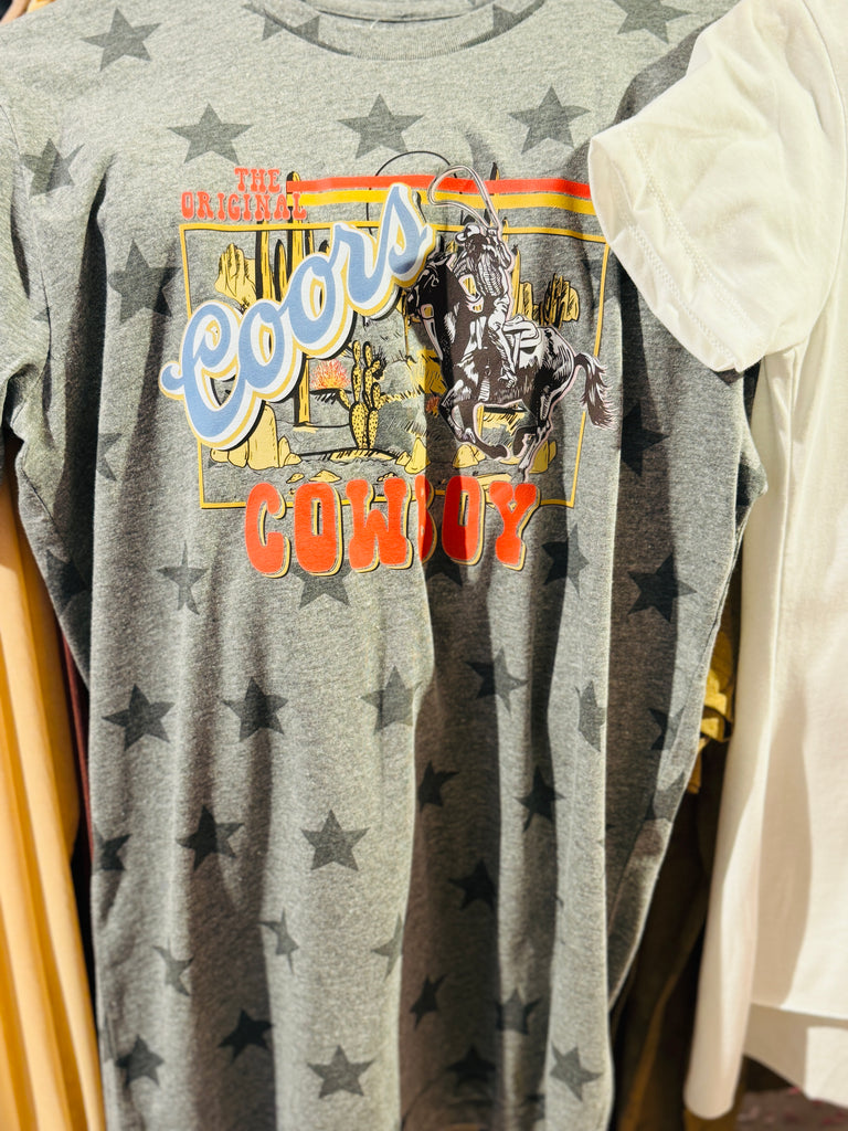 Vintage & Grey Stars Coors Graphic Tee