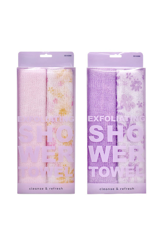 Exfoliating 2-Piece Shower Towel Set