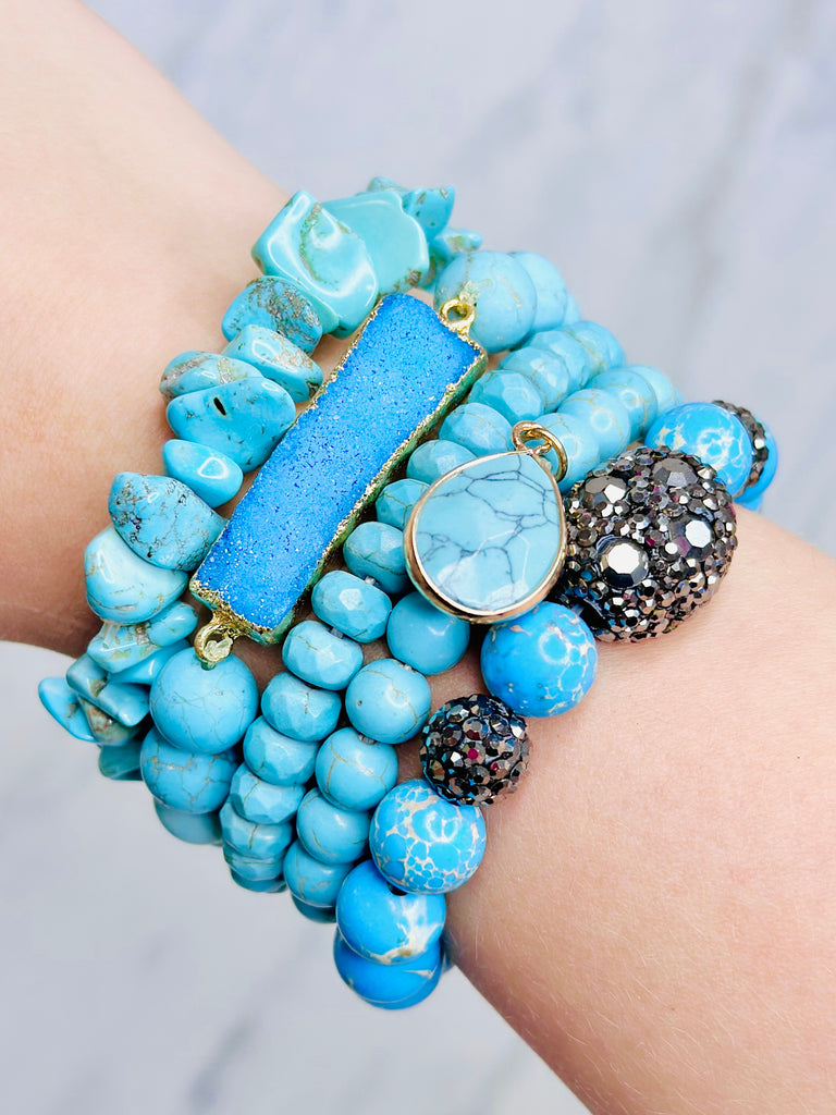 In the South Turquoise Charm Bracelet Set