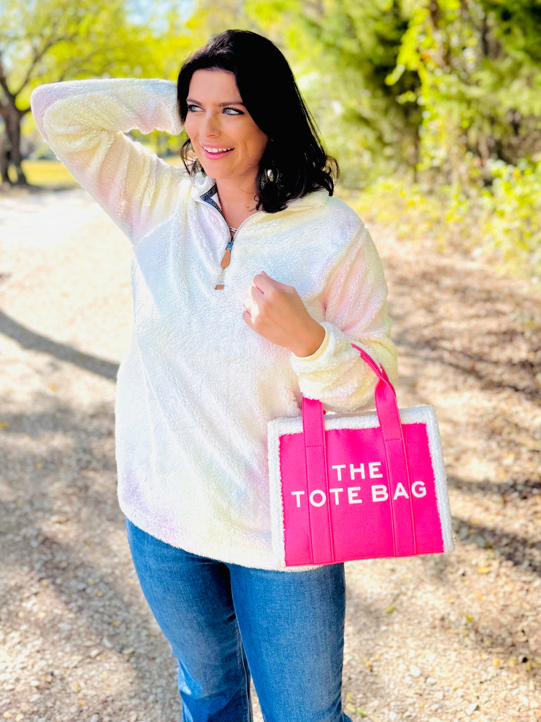 DEAL! Pastel Sherpa Pullover