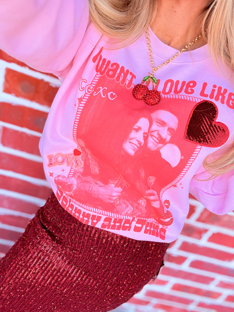 Love Like Johnny & June Graphic Crewneck Pullover