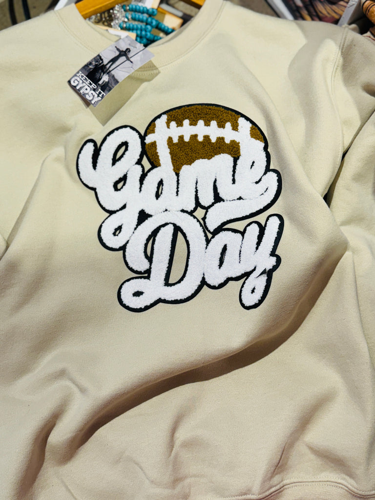 Football Patch on Sand Pullover Sweatshirt