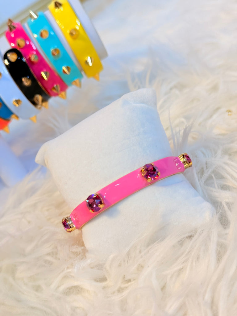 Kennedy in Candy Crush Pink Swarovski Cuff