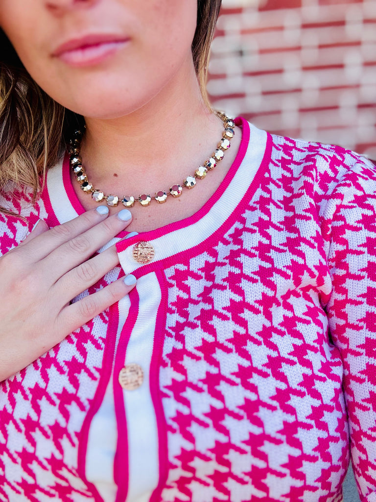 Trentley Chunky Gold Chrome Swarovski Necklace