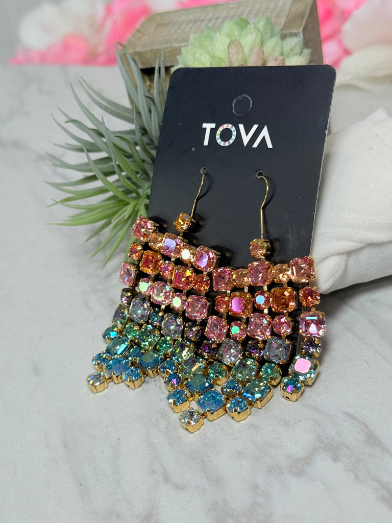 Eva Swarovski Earrings in Antique Gold