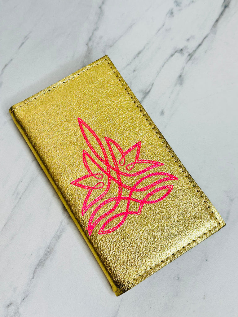 Boot Stitched Small Journals-Gold