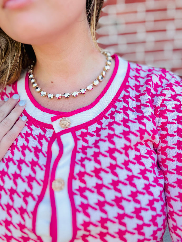 Trentley Chunky Gold Chrome Swarovski Necklace