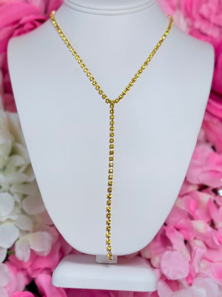 Kassandra Swarovski Necklace in Yellow