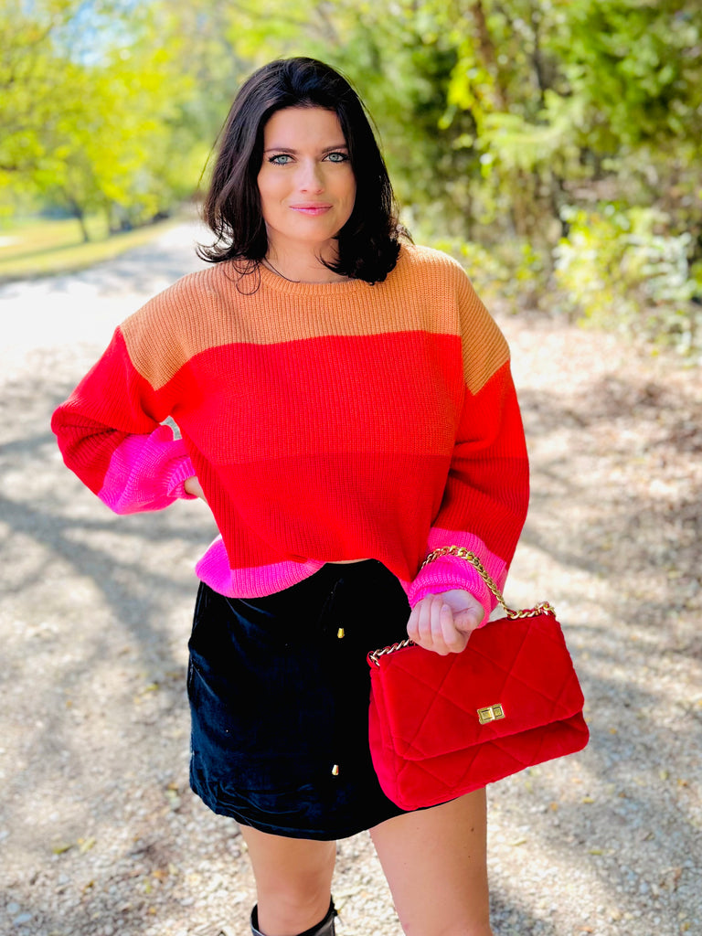 Yacht Club Stripe Sweater - Rainbow