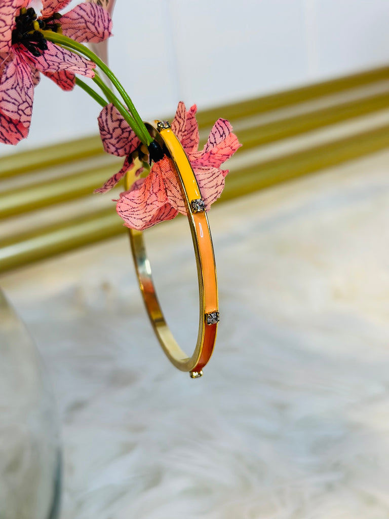 Tyra Swarovski Crystal Bangle in Orange