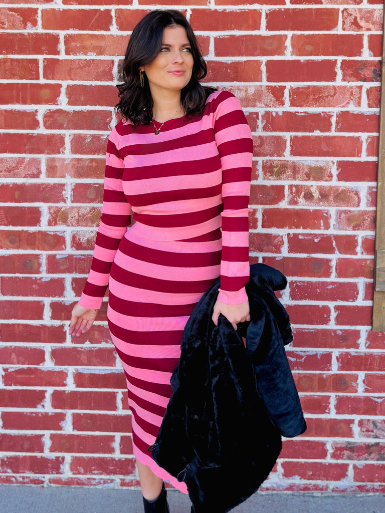 Little Miss Waldo Winter Midi Skirt (SET 1/2) - Pink