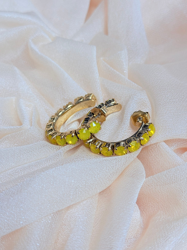 Swarovski Crystal Jubilee Hoops - Yellow