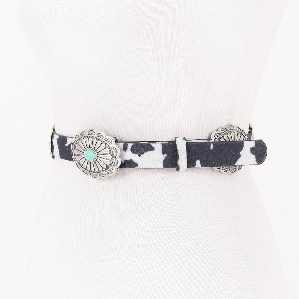 Wild West Cowprint Belt