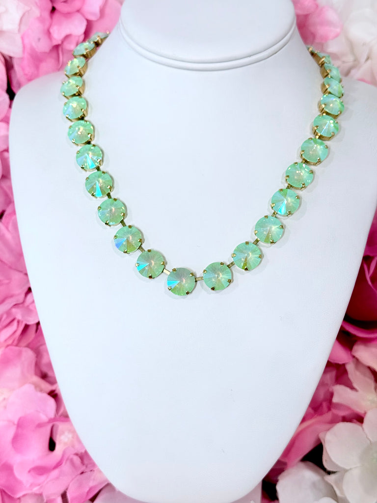 Sofia Swarovski Necklace in Soft Mint Ignite Glacier Blue