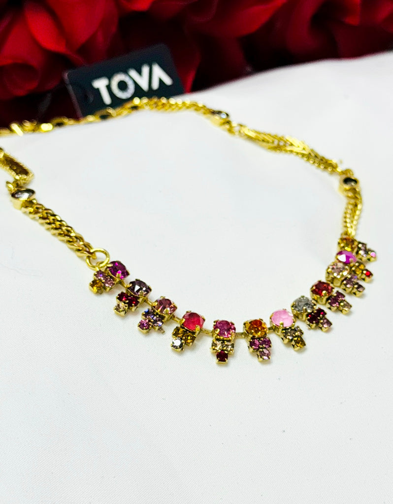 Pink Mix Micha Crystal Necklace