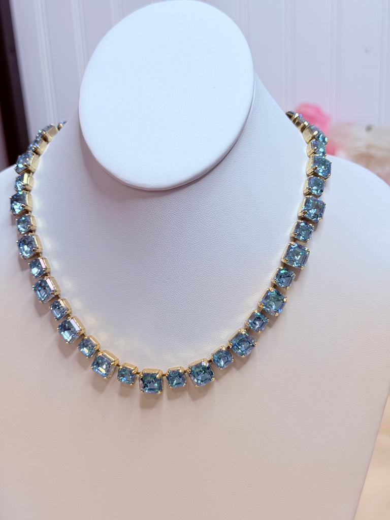 Ice Blue Jadia Swarovski Necklace