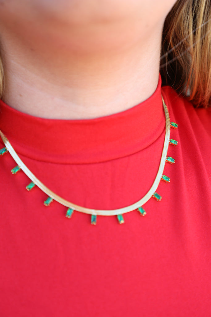 The Emerald All Around Diamond Necklace