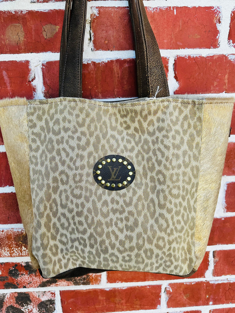 Chasing Cheetahs Gold Leather Petite Rosie Tote