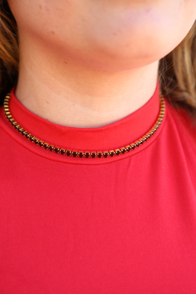 The Tennis Necklace in Black Diamond