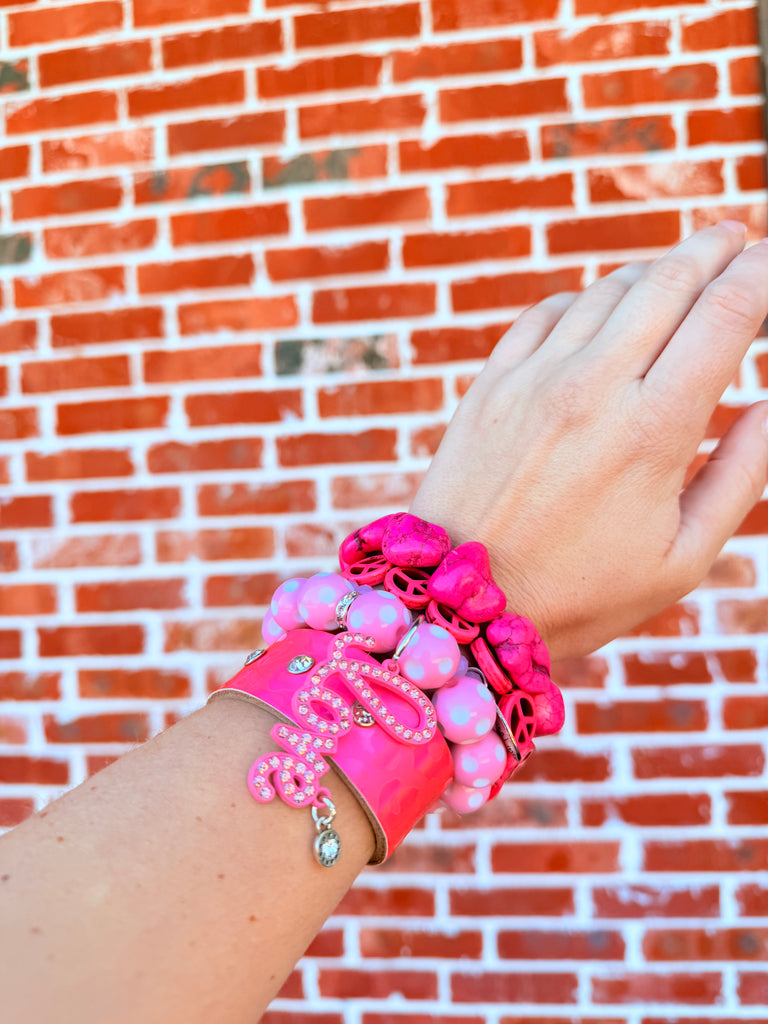 Barbie Pink Peace & Love Bracelet Set