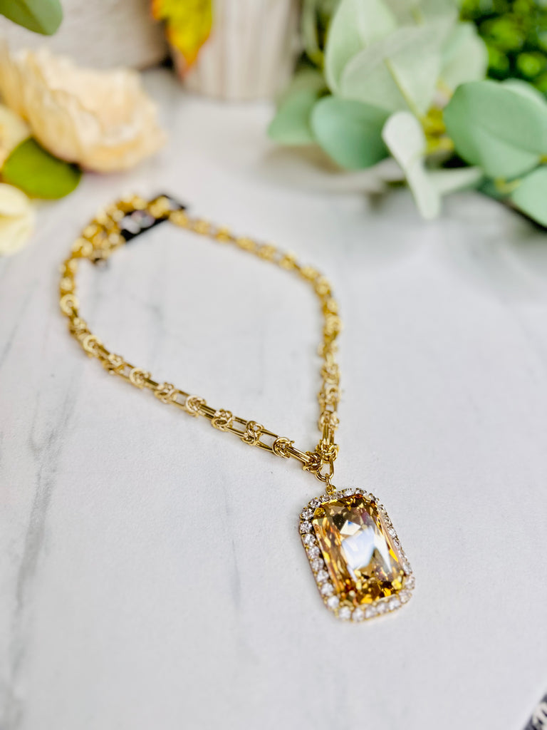 Golden Champagne Soleil Necklace