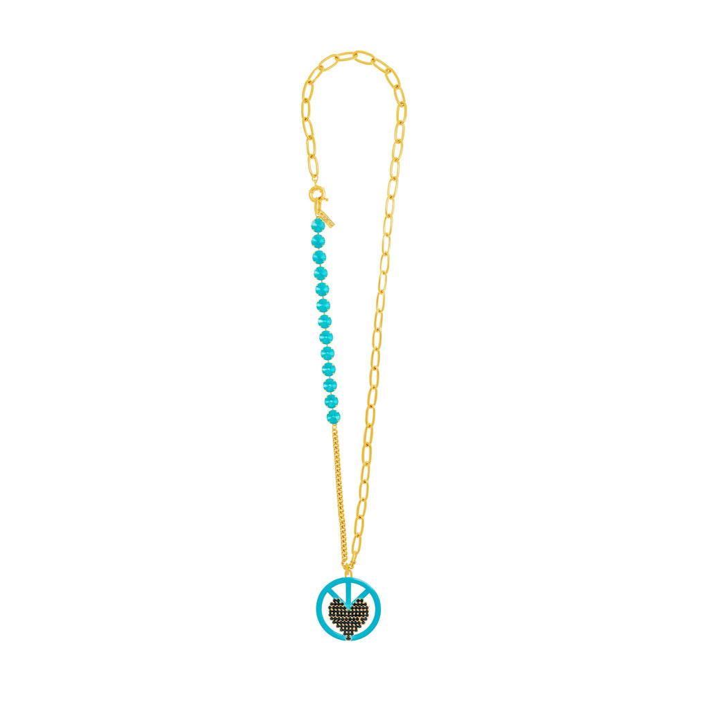 Jace Candy Crush Swarovski Crystal Necklace - Blue