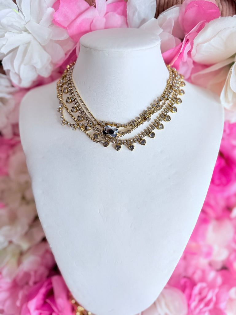 Dania Swarovski Layered Tennis Necklace